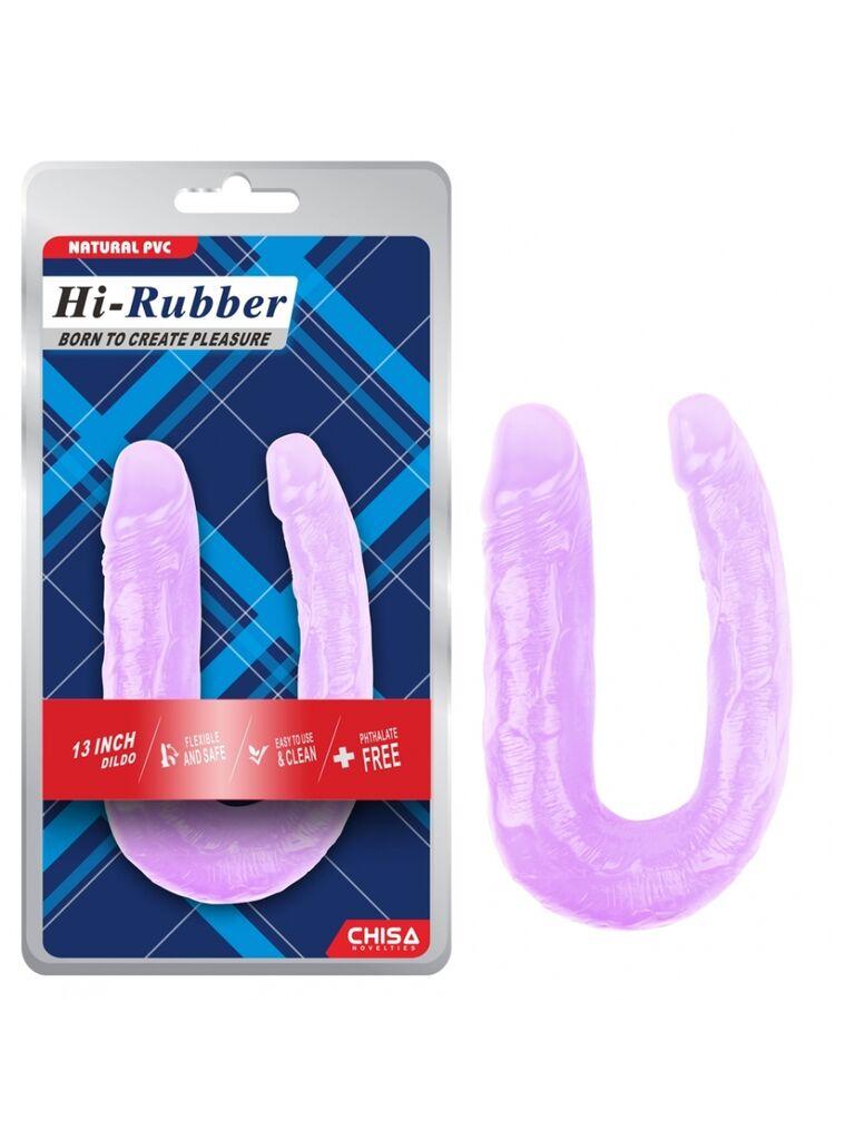Dildo, Dupli, 17cm, Ljubičasti