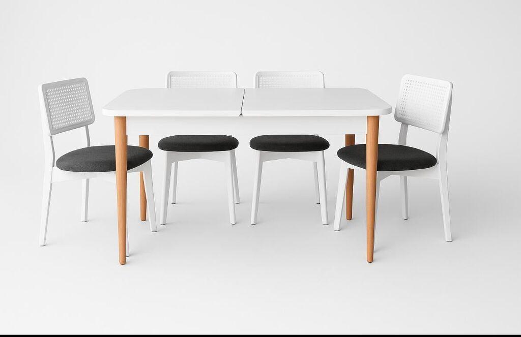 Hanah Home Trpezarijski set Lina, Crno-beli