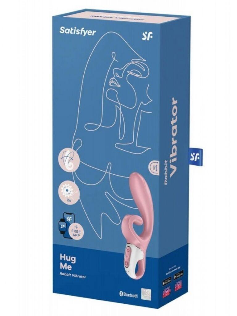 Vibrator Hug Me, Silikonski, 21cm, Roze