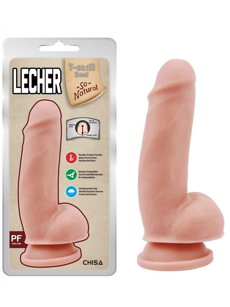 Dildo Lecher, 18cm, Boja kože