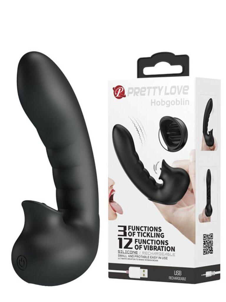 Vibrator Pretty love Hobgoblin, 12.5cm, Crni