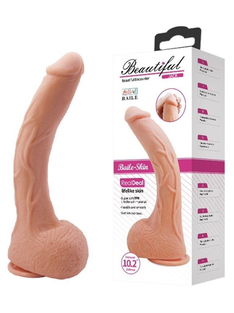 Dildo Beautiful Jack, 26cm, Boja kože