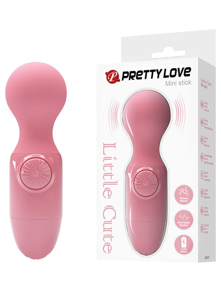 Mini klitoralni masažer Little Cute, 12cm, Roze
