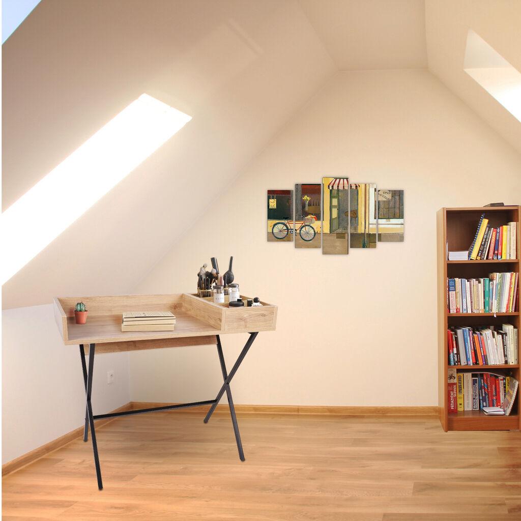 Hanah Home Radni sto Roma, 100x50x89 cm, Hrast-crni