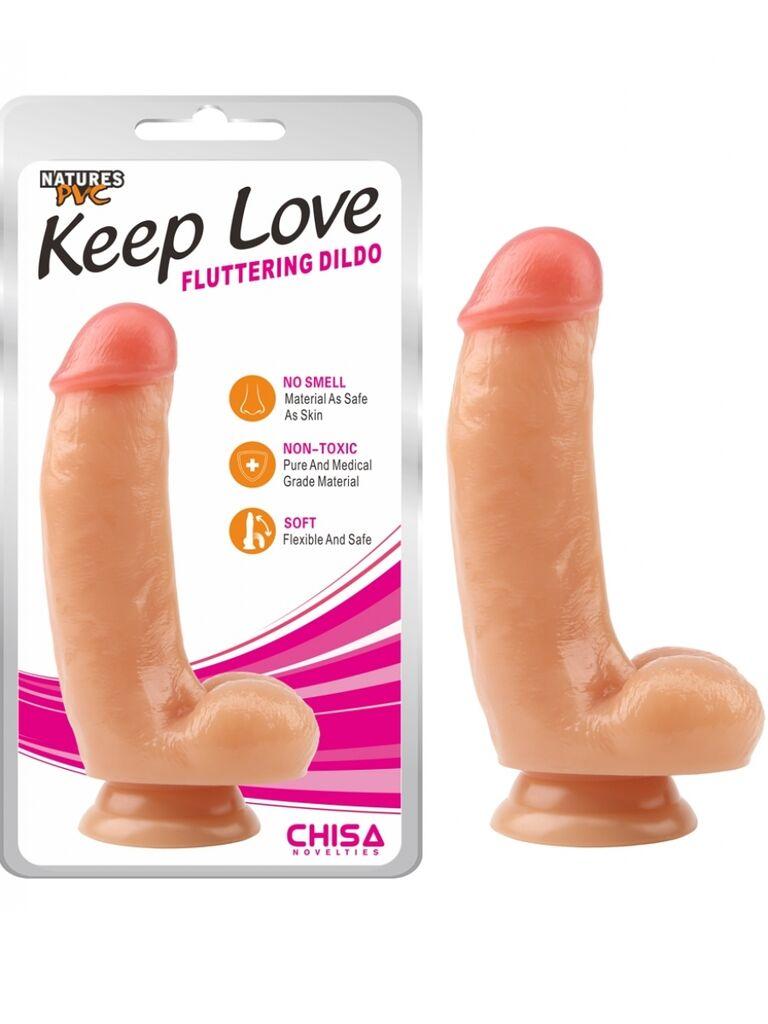 Dildo Fluttering, 17.5cm, Boja kože