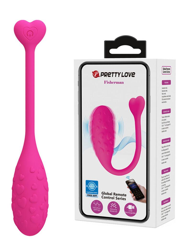 Vibro jaje sa aplikacijom Fisherman, 18.9cm, Roze