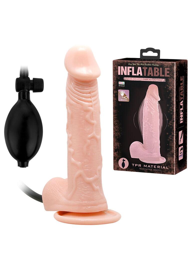Dildo Infatable 4, Na naduvavanje, 19cm, Boja kože