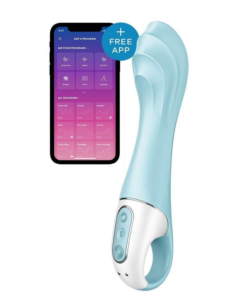 Vibrator Satisfyer Air Pump, Plavi