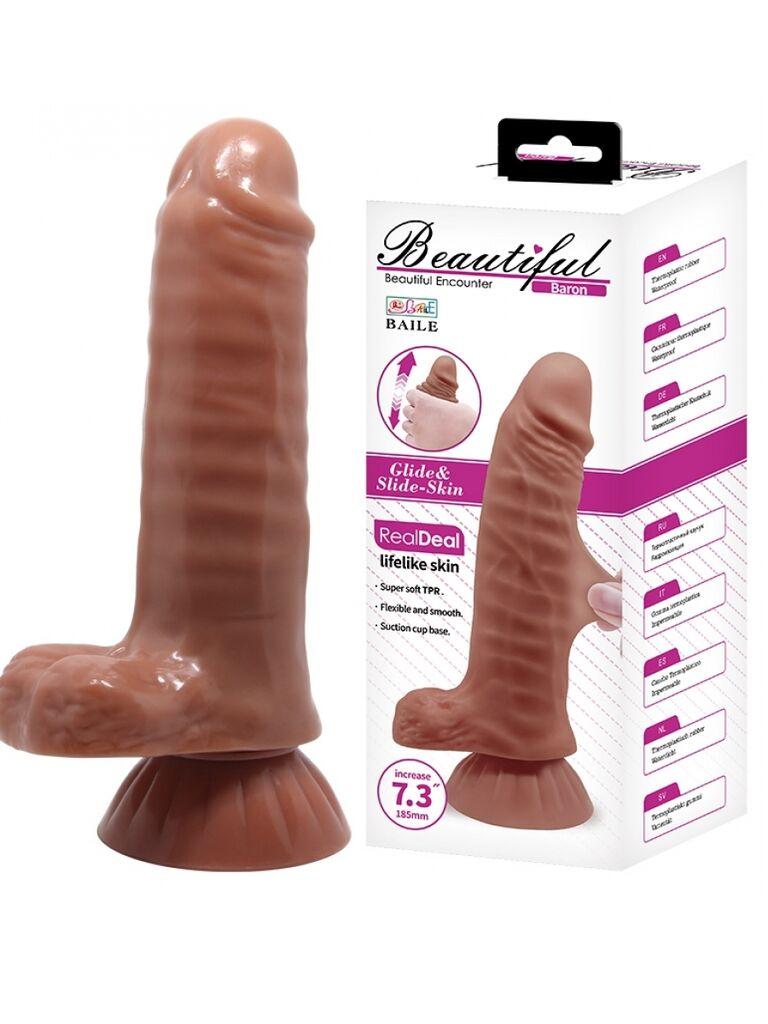 Dildo Beautiful Baron, 18.5cm, Boja kože