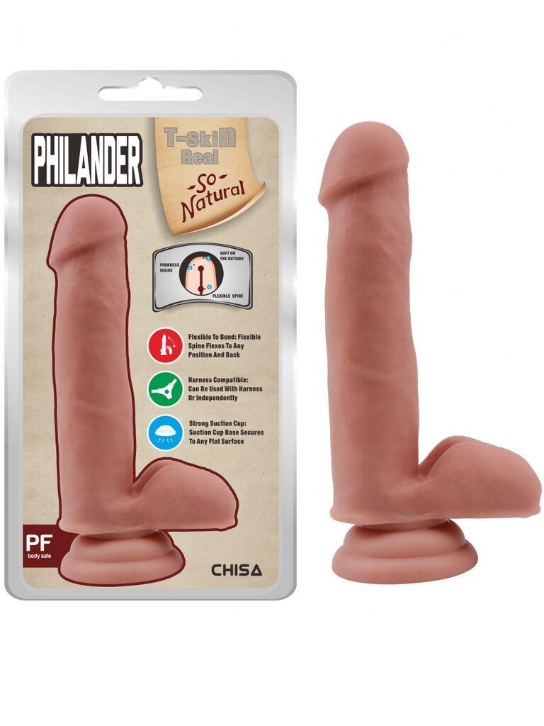 Dildo Philander, 18cm, Boja kože