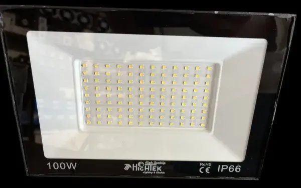 HighTek Led reflektor, 100W, 6000K, Beli