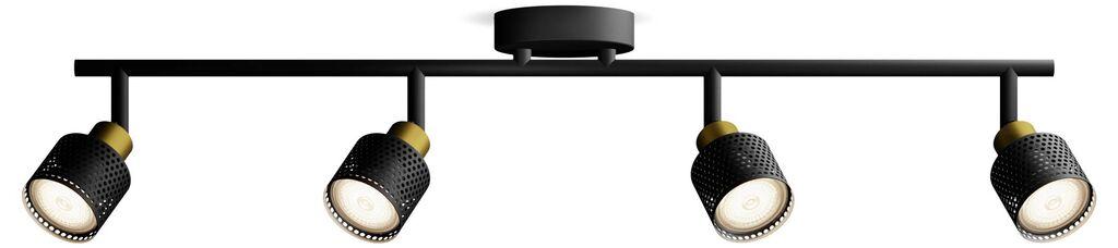 Philips Spot lampa Niall 929004109301, 4X5W, Bs, Hv, Zlatno-crna
