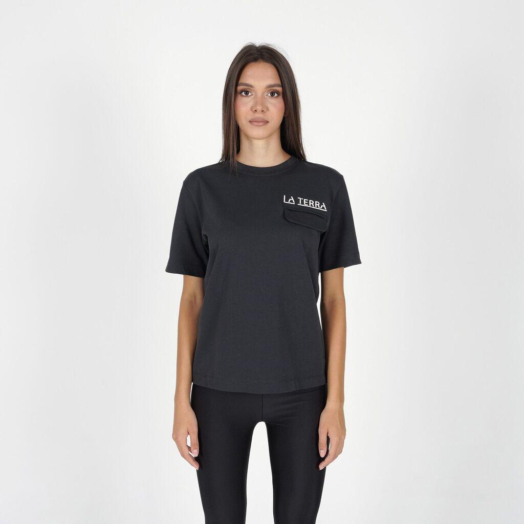 La Terra Ženska majica kratkih rukava Urbana, Crna