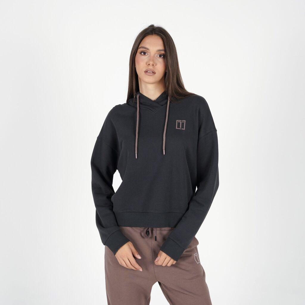 La Terra Ženski duks sa kapuljačom Unica, Crni