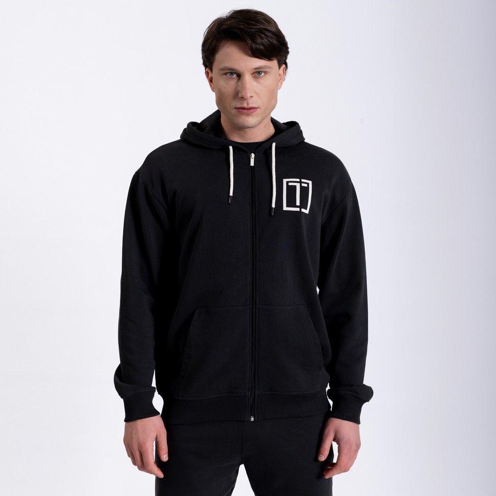 La Terra Muški duks sa kapuljačom Classico, Crni