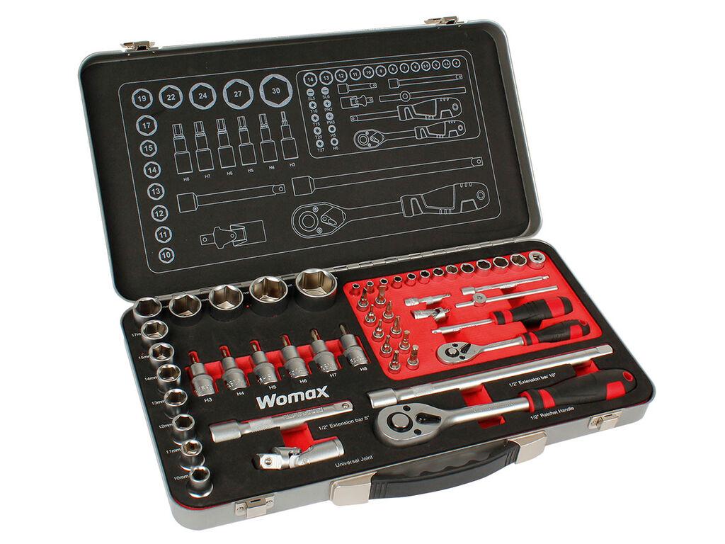 Womax Set nasadnih ključeva 1/2" i 1/4", 51 komad