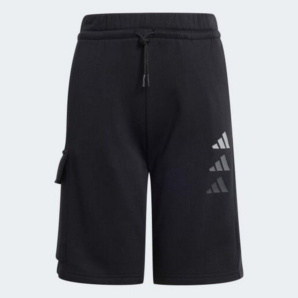 Adidas Šorc za dečake Essentials logo celebration fleece, Crni