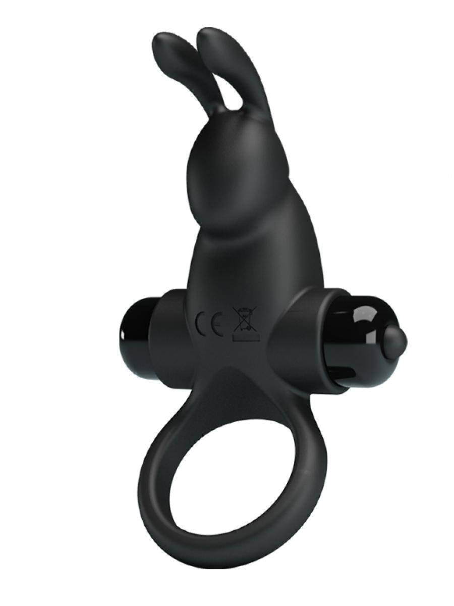 PRETTY LOVE Prsten za penis, Vibrirajući, Crni