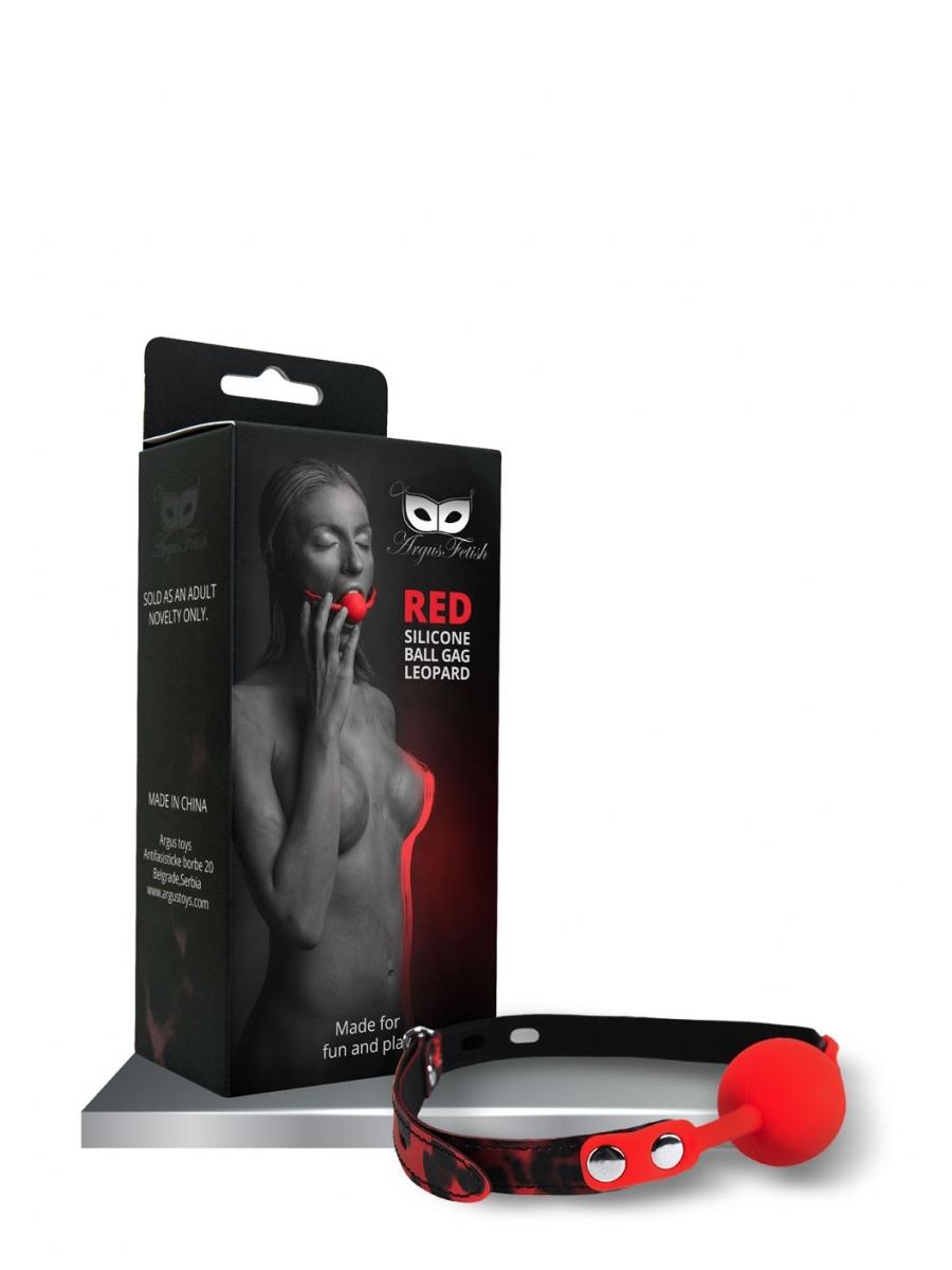 ARGUS Silikonska kugla za usta, Crvena