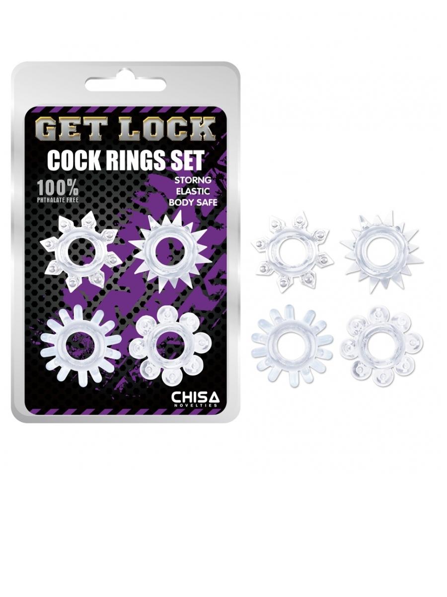 CHISA Set Prstenova za penis Cock Rings Clear