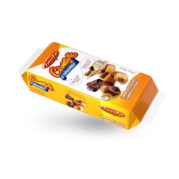 INSIFA Keks Ciambelle punjen čokoladom, 180g, 4 komada