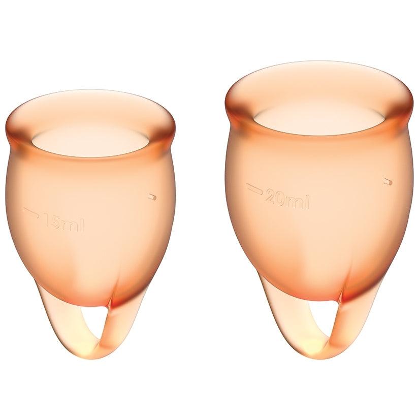 Satisfyer Menstrualne čašice Feel Confident, 2 komada, Narandžaste