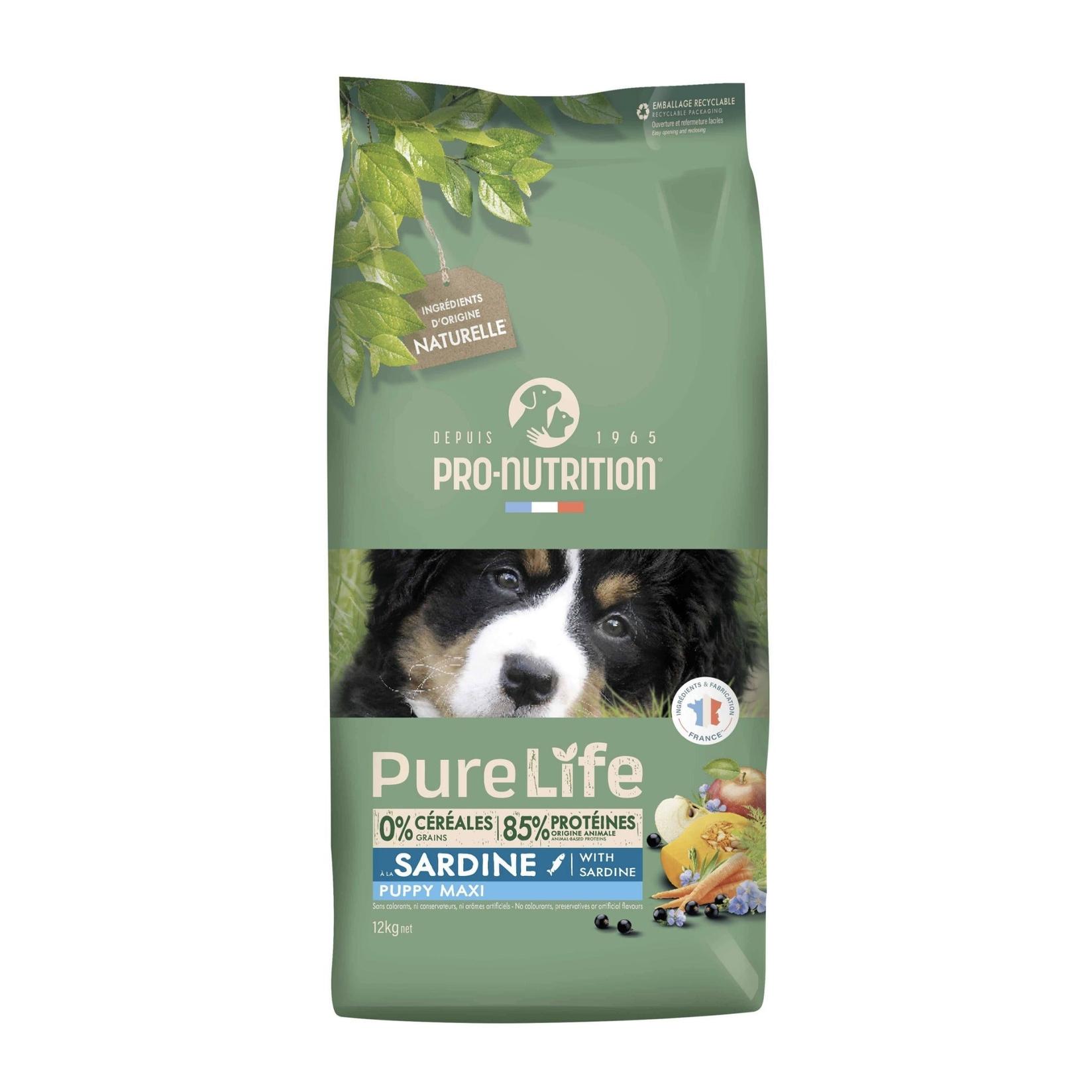 PRO-NUTRITION Suva hrana za pse Pure Life PUPPY Maxi, Sardina, 12kg