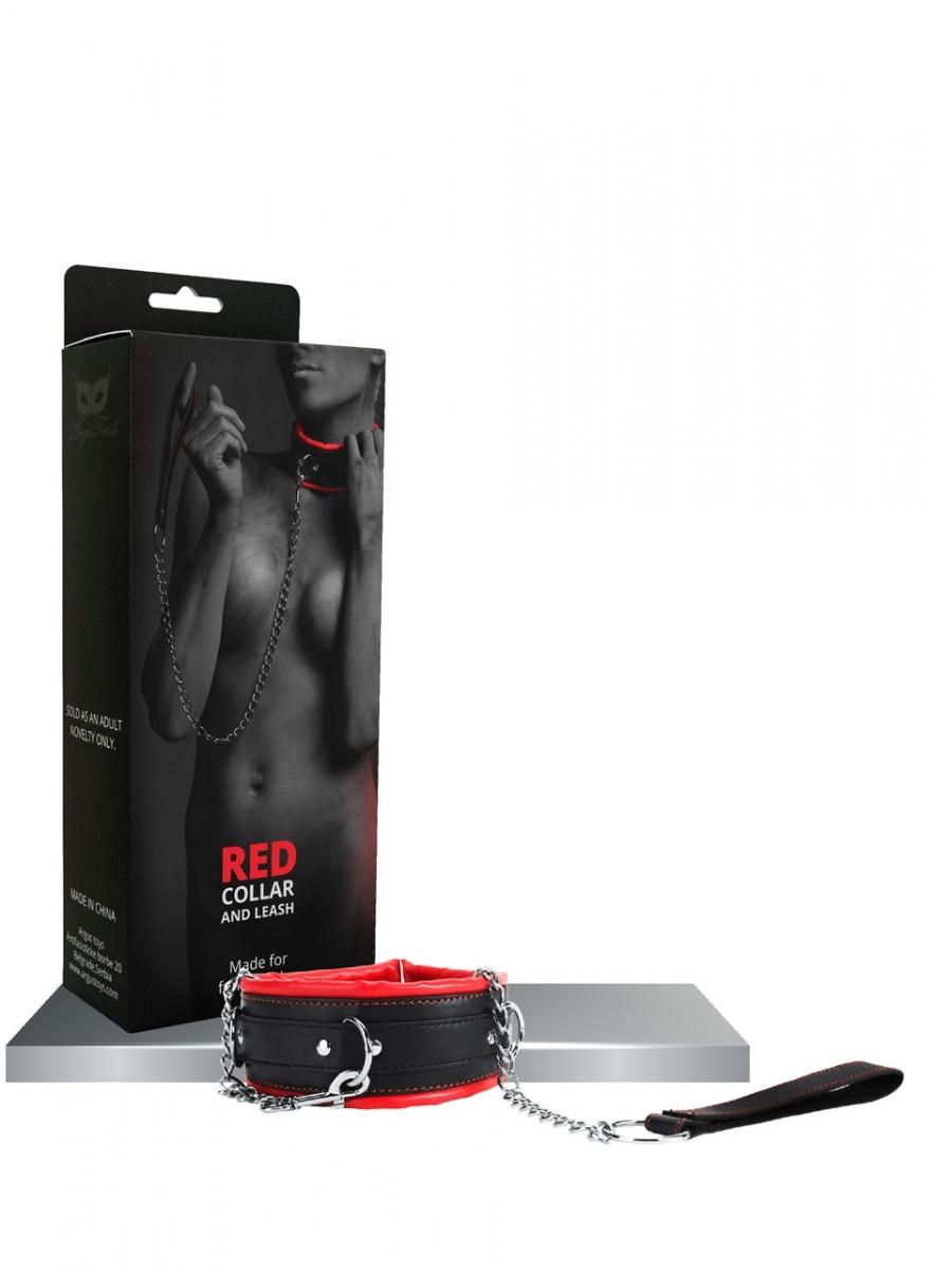 ARGUS Povodac i ogrlica, Crno-crveni
