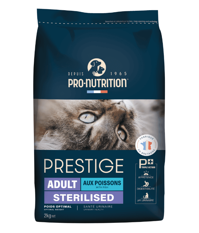PRO-NUTRITION Suva hrana za mačke Prestige Adult Sterilised, Riba, 2kg