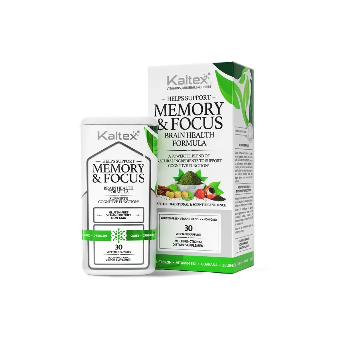 KALTEX Kapsule namenjene oboljšanju mentalnih sposobnosti, koncentracije i produktivnosti Memory&Focus, 30 Kapsula