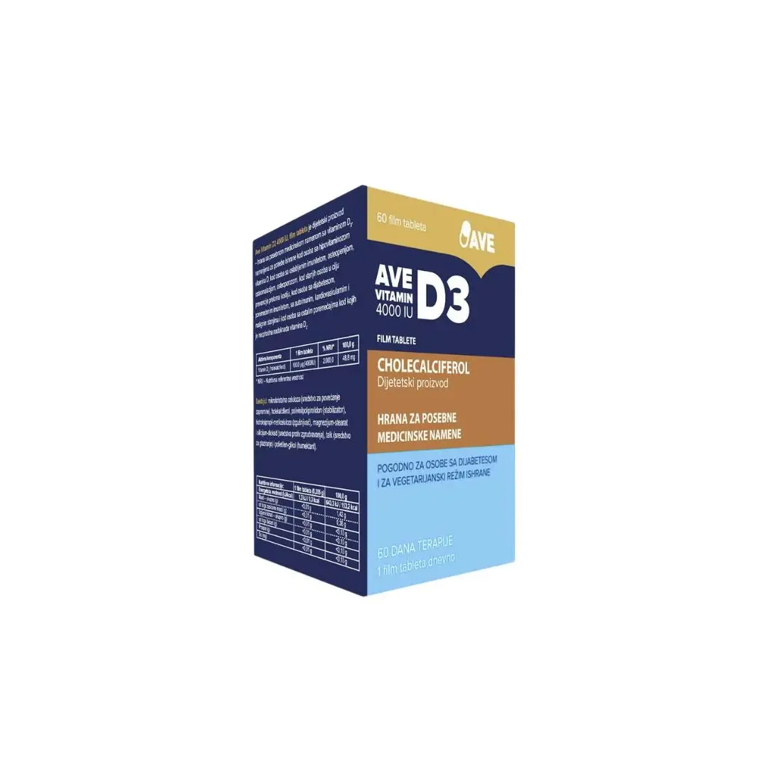 AVE PHARMACEUTICAL Vitamin D3 4000 IU, 60 tableta
