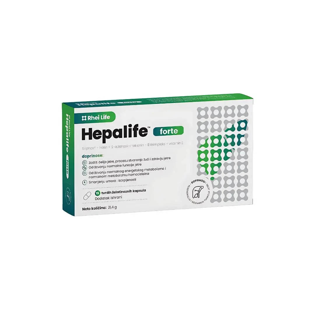 Hepatoprotektor koji detoksikuje, regeneriše i štiti jetru Hepalife Forte, 15 Kapsula