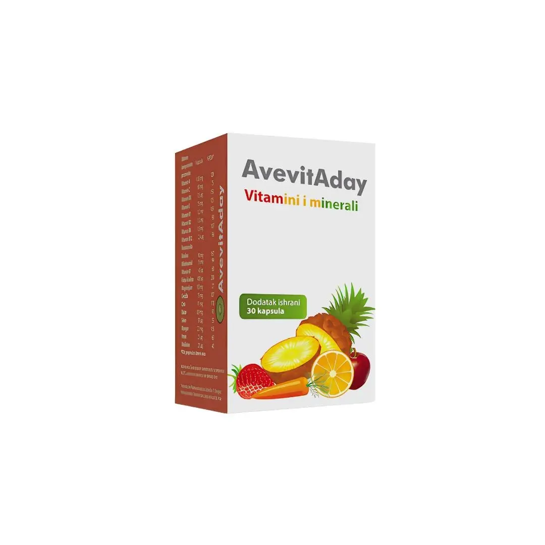 AVE PHARMACEUTICAL Vitamini i minerali AvevitAday, 30 kapsula