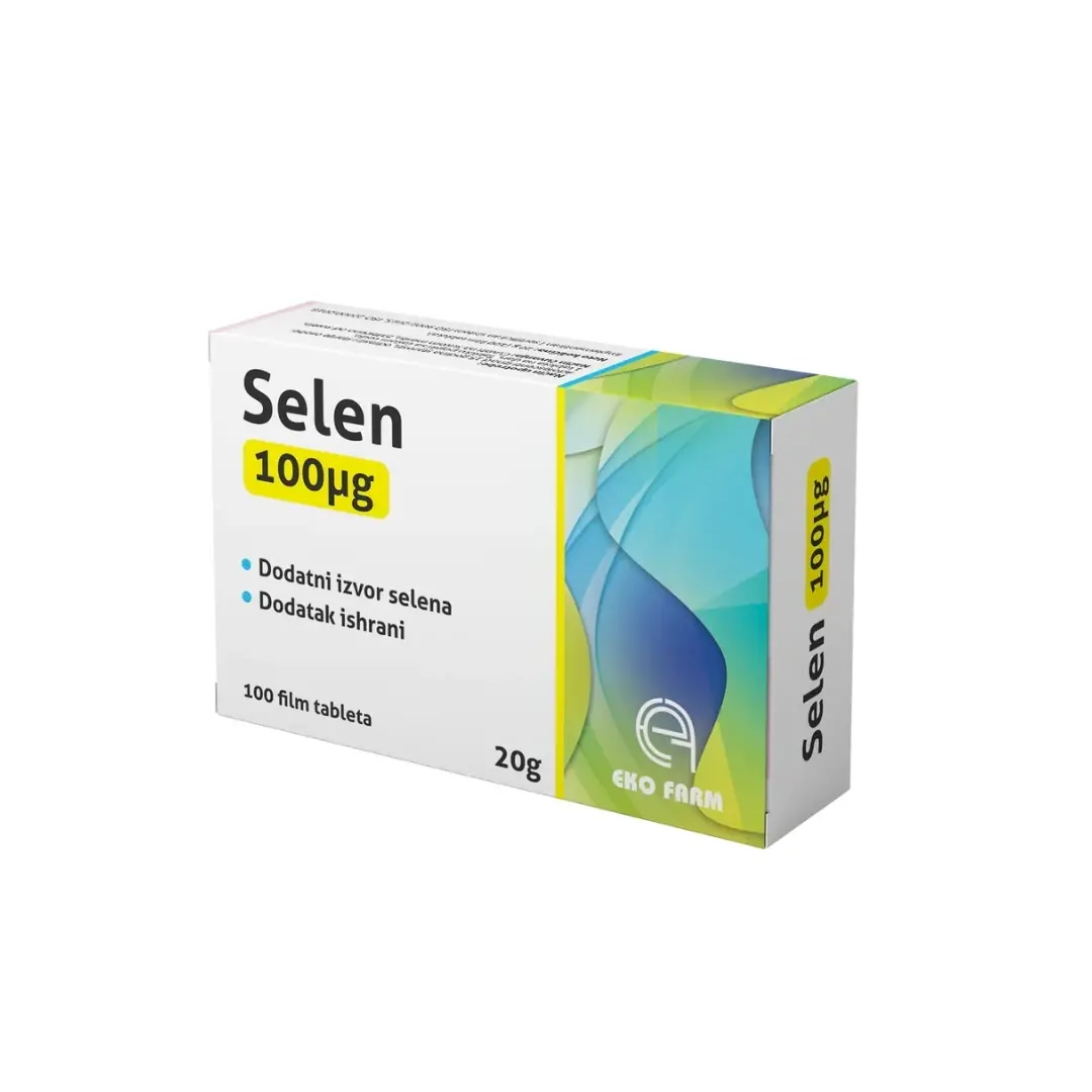 EKO FARM Tablte Selen 100 mcg, 100 Film Tableta