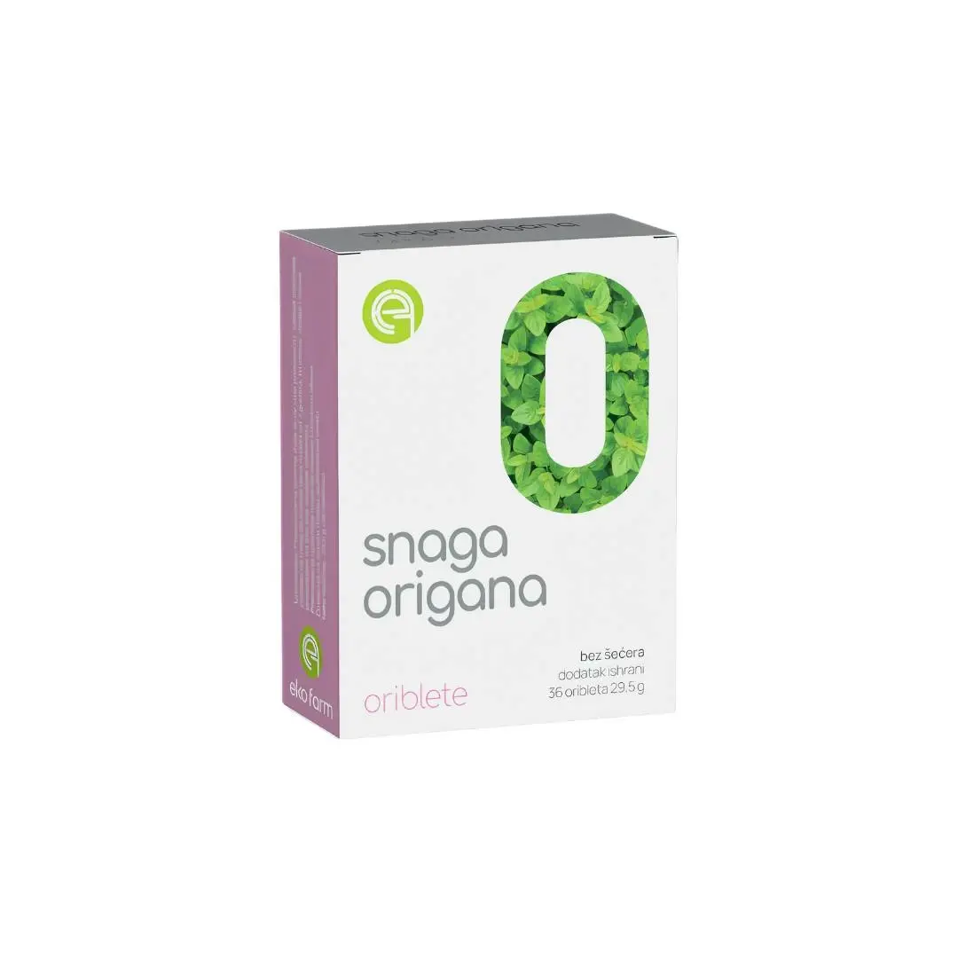 EKO FARM Oriblete bez šećera na bazi etarskih ulja divljeg origana Snaga Origana, 36 Oribleta