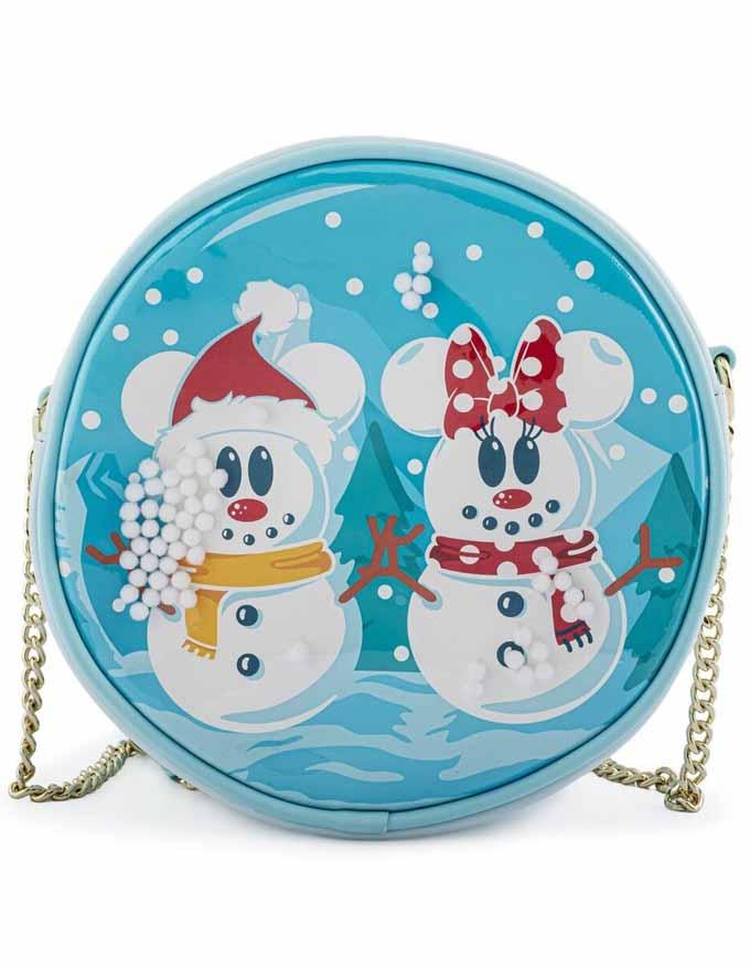 LOUNGEFLY Torba za devojčice Snowman Mickey Minnie Snow Globe, Svetloplava