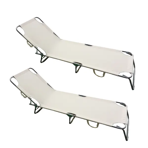 Set 2 ležaljke za plažu, Bež