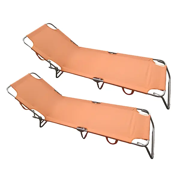 Set 2 ležaljke za plažu, Narandžaste