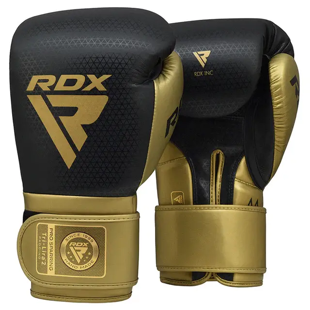 RDX Sports Sparing bokserske rukavice L2 Mark Pro, Crno-zlatne boje