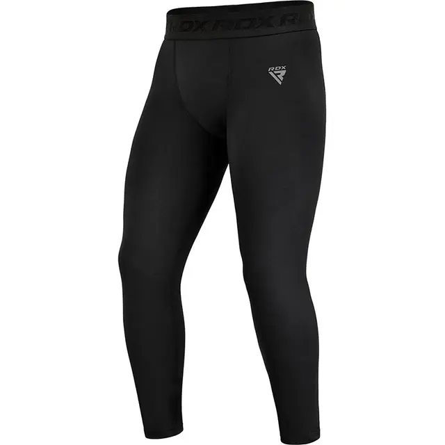 RDX Muške sportske kompresione helanke T15, Crne