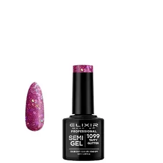 Elixir Gel lak za nokte 1099 Glitter Taffy, 8ml, Roze