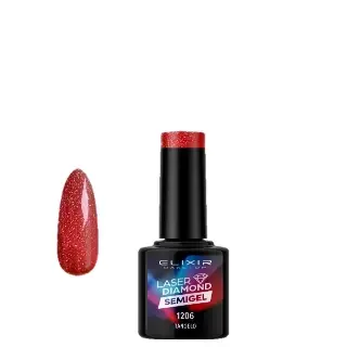 Elixir Gel lak za nokte 1206 Laser Diamond Tangelo, 8ml, Crveni