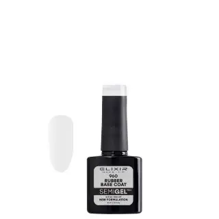Elixir Baza za gel lak Semi Rubber Base 960 Coat Clear, 8ml