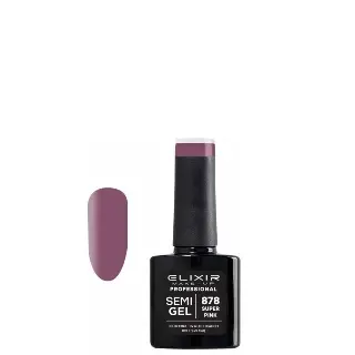 Elixir Gel lak za nokte 878 Super Pink, 8ml, Ljubičasti