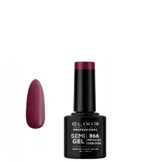 Elixir Gel lak za nokte 866 Metallic Oxblood, 8ml, Bordo