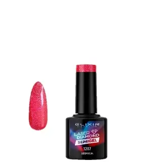 Elixir Gel lak za nokte 1207 Laser Diamond Geranium, 8ml, Crveni