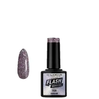 Elixir Gel lak za nokte 1131 Flash Silver Ref, 8ml, Srebrne boje