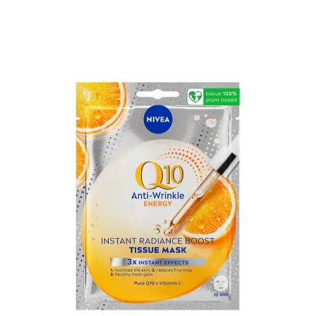 Nivea Maska za lice 10 Min Q10+ C Anti-Wrinkle+Energy Sheet