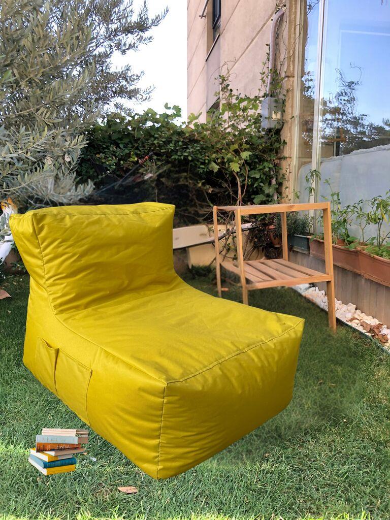 Atelier del Sofa Lazy bag Sedir, 75x70x95 cm, Žuti