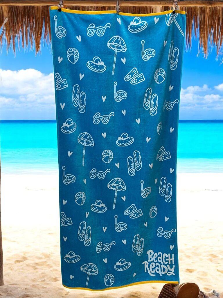 Viktorija Plažni peškir Beach Ready, 82x174cm, Plavi